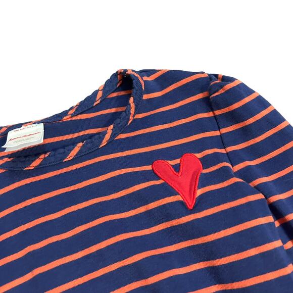 Hanna Andersson Navy and Orange Striped Tee - Picture 2 of 3